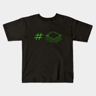 Funny design with electronic hashtag Kids T-Shirt